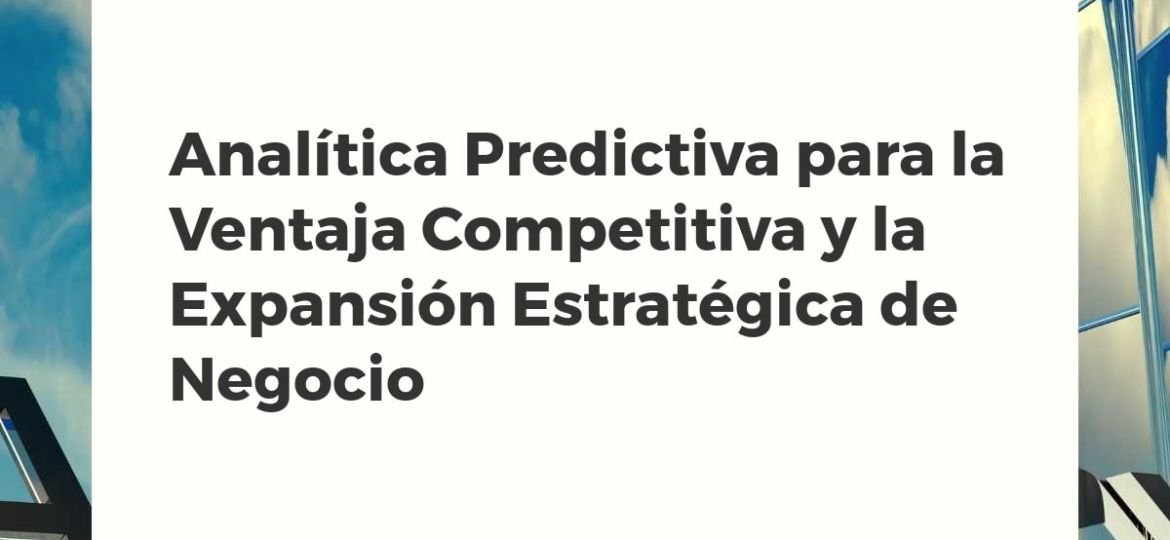 Gráfico abstracto de analítica predictiva mostrando el flujo de datos hacia el crecimiento empresarial y la toma de decisiones estratégicas.